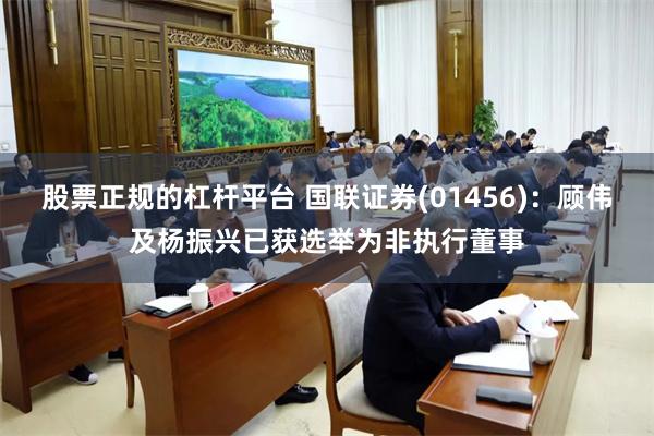 股票正规的杠杆平台 国联证券(01456)：顾伟及杨振兴已获选举为非执行董事