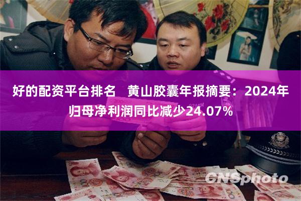 好的配资平台排名   黄山胶囊年报摘要：2024年归母净利润同比减少24.07%