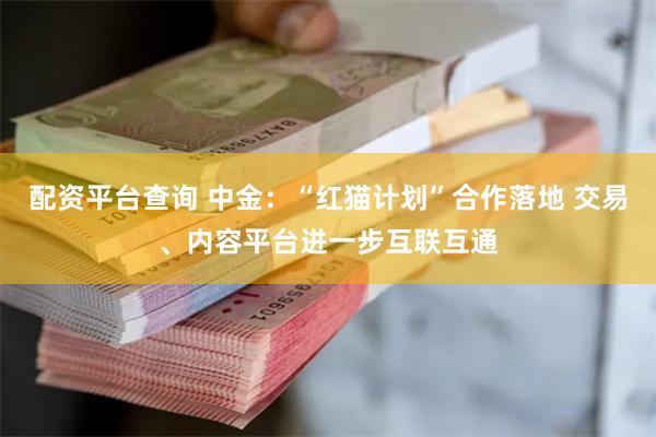 配资平台查询 中金:“红猫计划”合作落地 交易、内容平台进一步互联互通